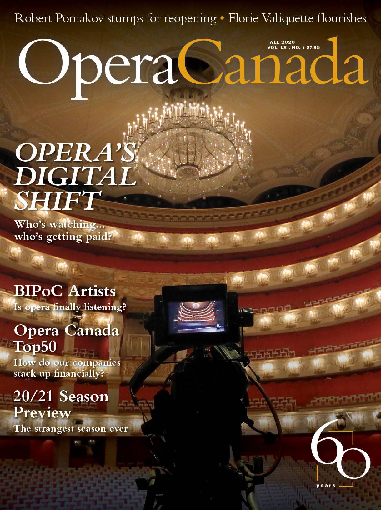 Bayerische Staatsoper, cover, story, feature, digital opera, magazine, Opera Canada, camera, auditorium, Munich, Europe, performance, music