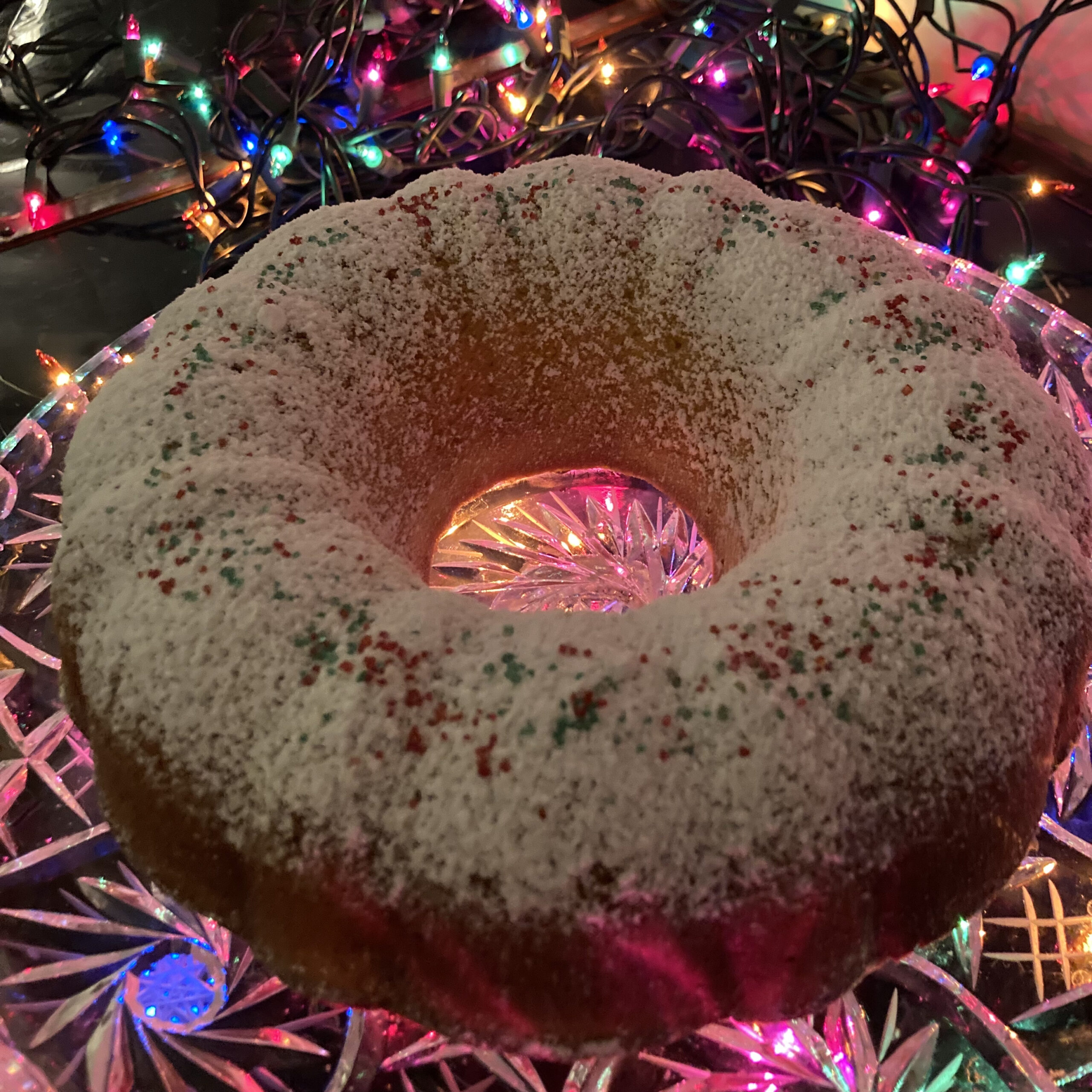 cake, baking, homemade, bundt, Christmas, festive